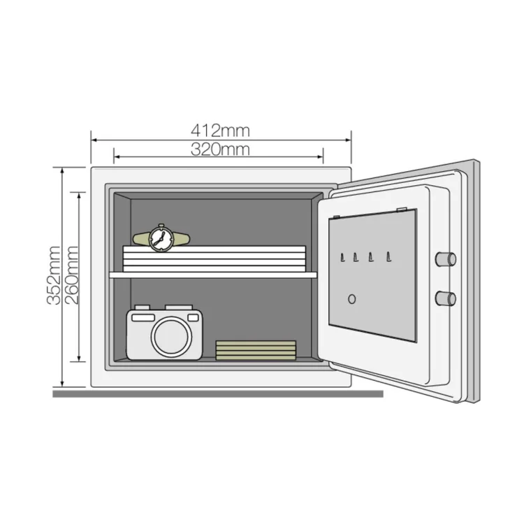 Sejf Yale YFM domowy L YFM/352/FG2/B