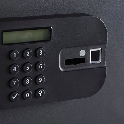 Sejf YALE biurowy wysokim poziomie zabezpieczenia z czytnikiem biometrycznym YSFB/400/EB1