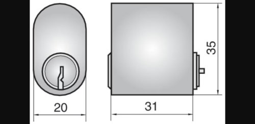 Wkładka cylinder skandynawski Assa Abloy P601-3KL, zewnętrzny