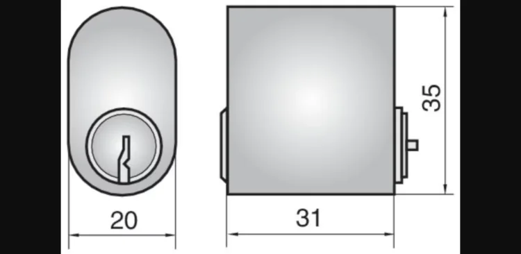 Wkładka cylinder skandynawski Assa Abloy P601-3KL, zewnętrzny